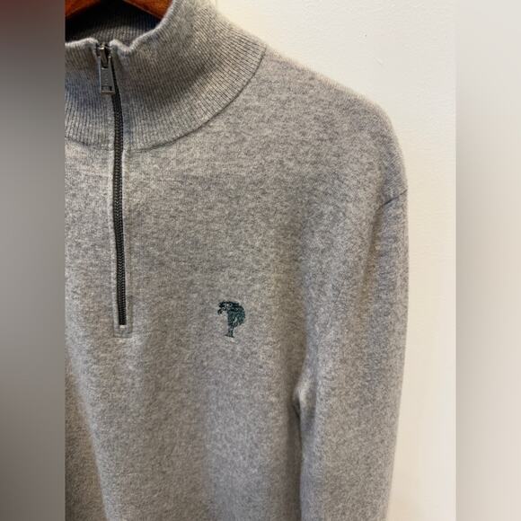 Polo Golf Men’s Gray Cashmere 1/4 Zip Old Elm Golf club - Picture 5 of 9